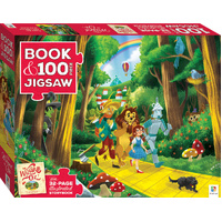 Book with 100-piece jigsaw: Wizard of Oz image