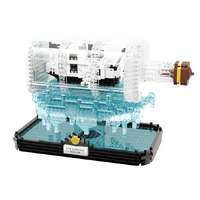 Drift bottle-Black and white ship - 964pcs image