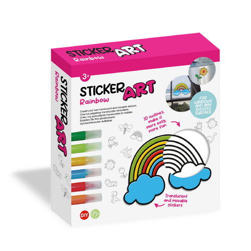 STICKER ART JUNIOR - DELUXE - GENERIC - RAINBOW SERIES