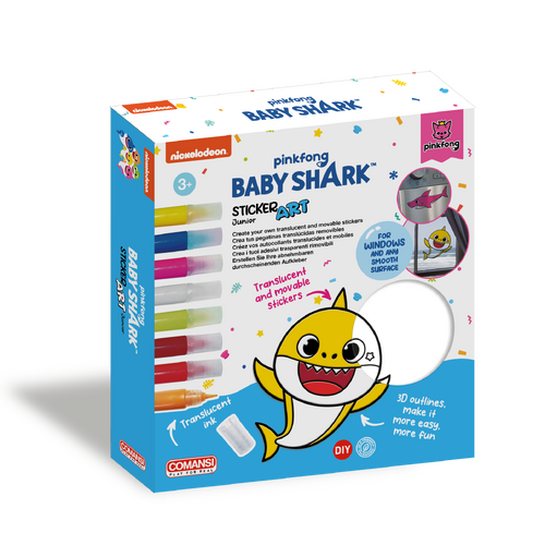 STICKER ART JUNIOR - DELUXE - LICENSED - BABY SHARK