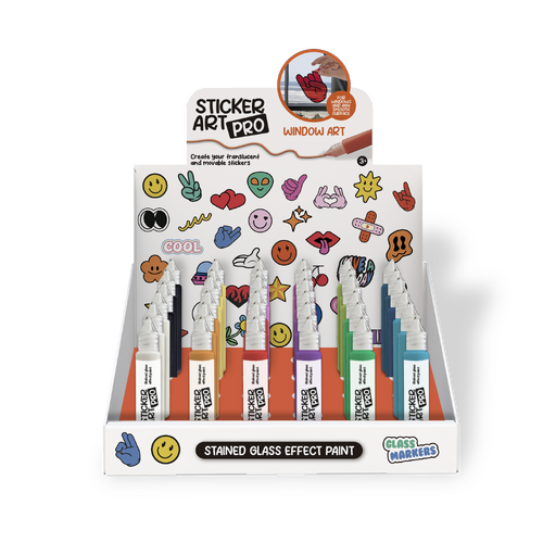 STICKER ART PRO - ASSORTED COLOURS PAINT PENS