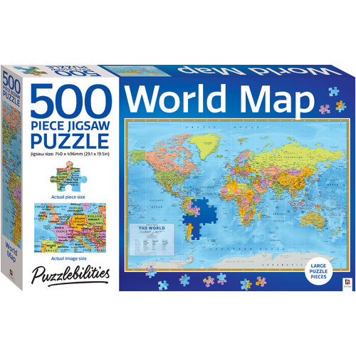 Puzzlebilities: World Map 500pc Jigsaw Puzzle