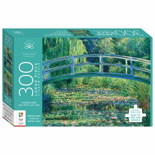 ELEVATE 300PCE JIGSAW: BRIDGE OVER A POND OF WATER LILLIES