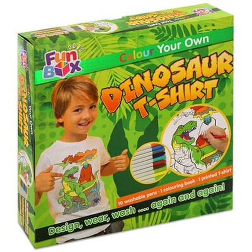 FUN BOX COLOUR YOUR OWN TSHIRT DINOSAUR