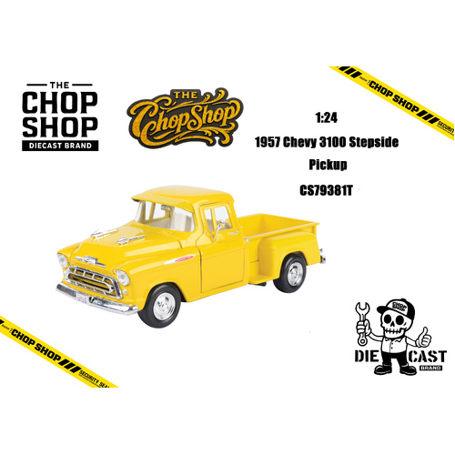 1:24 - 1957 Chevy 3100 Stepside Pickup  (Yellow) [Available Sept 2026]