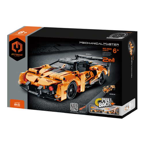 2 in 1 Pull Back Super Car &amp; Mountain Car 277pcs