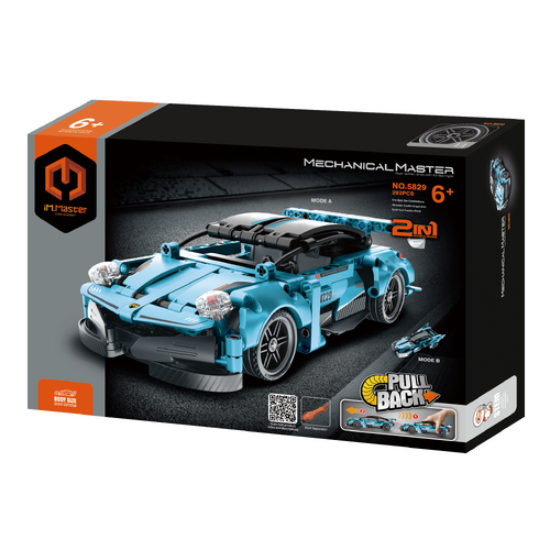 2 in 1 Pull Back Super Car&amp;Motorcycle 292pcs