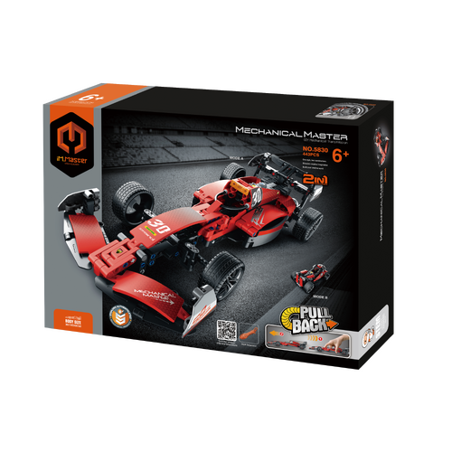 2 in 1 Pull Back F1 Formula Racing Car &amp; Off Road Vehicle - 443PCS