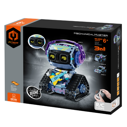 2.4G R/C 3 in 1 Intelligent programming  robot 433pcs
