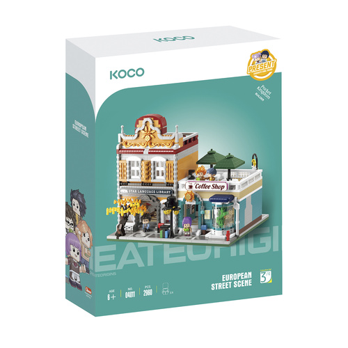 European Street Scene - Library - 2960pcs