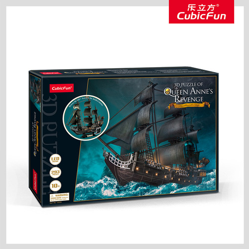Queen Anne&#39;s Revenge

(with LED Light inside)

Require 2XAA Batteries (not included)