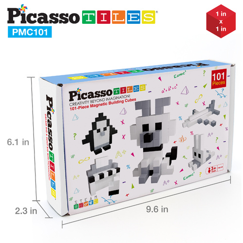 101pc Magnetic Cube Puzzle 2.5CM BK,WH,GR