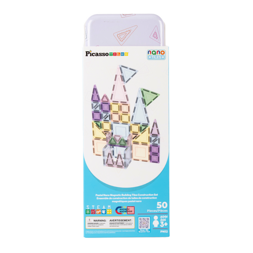 Picasso Tiles - Nano + Full-Size Magnetic Travel Set - 50pc
