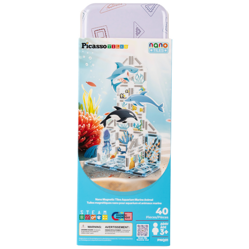 Picasso Tiles - Nano Magnetic Theme Aquarium - 40pc