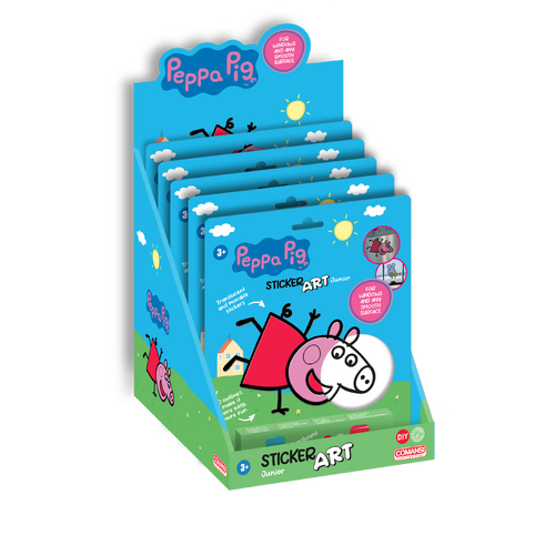 STICKER ART JUNIOR - LICENSED PEPPA PIG - 12 PCS/PDQ
