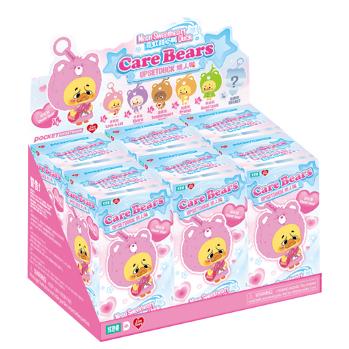 PocketUpsetDuck - Care Bears x UpsetDuck Neon Sweetheart Duck Plush - Keychain Blind Box