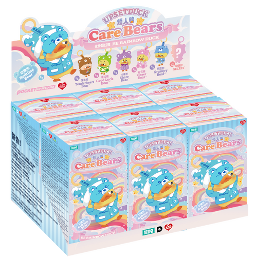 PocketUpsetDuck - Care Bears x UpsetDuck Be Rainbow Duck Plush  - Keychain Blind Box